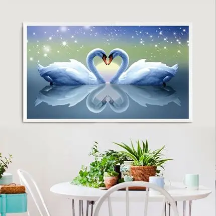 5D алмазная картина животное лебедь Вышивка крестом DIY Алмазная вышивка пейзаж