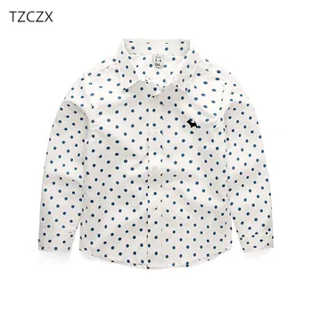 TZCZX New Autumn Children Boys Shirt Fashion Novelty Polka Dot Turn-down Collar Long Sleeves Shirt For 3-10 Years Old Kids Wear
TZCZX New Autumn Children Boys Shirt Fashion Novelty Polka Dot Turn-down Collar Long Sleeves Shirt For 3-10 Years Old Kids Wear
