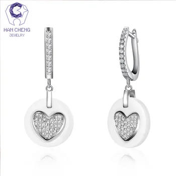 HanCheng New Golden Dangle Long Hanging Zircon Gem Stone Ceramic Heart Drop Earrings For Women Jewelry brincos bijoux
HanCheng New Golden Dangle Long Hanging Zircon Gem Stone Ceramic Heart Drop Earrings For Women Jewelry brincos bijoux