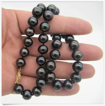 35-43cm 14-17'' Woman Jewelry AAA Natural pearl 10mm black freshwater pearl Necklace gold clasp
35-43cm 14-17'' Woman Jewelry AAA Natural pearl 10mm black freshwater pearl Necklace gold clasp