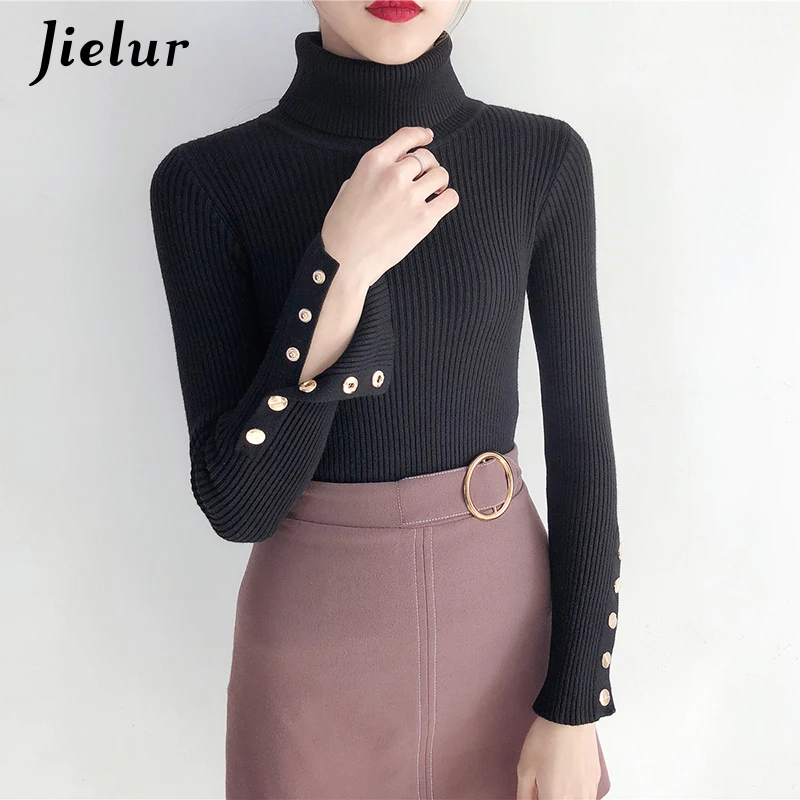 Jielur Turtleneck Autumn Knitted Sweater Solid Color Button Basic Sweaters Warm Winter Slim Pullovers Casual Jumper XL Dropship
Jielur Turtleneck Autumn Knitted Sweater Solid Color Button Basic Sweaters Warm Winter Slim Pullovers Casual Jumper XL Dropship