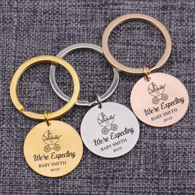 Baby Present Keychain Customized Date Memorial Year Name Infancy Key chains We Are Expecting Baby Personality Engraved Name
Baby Present Keychain Customized Date Memorial Year Name Infancy Key chains We Are Expecting Baby Personality Engraved Name