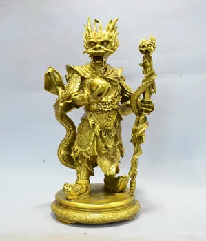 S0266 Chinese Temple myth Refined Pure brass Copper sea dragon King God buddha statue
S0266 Chinese Temple myth Refined Pure brass Copper sea dragon King God buddha statue