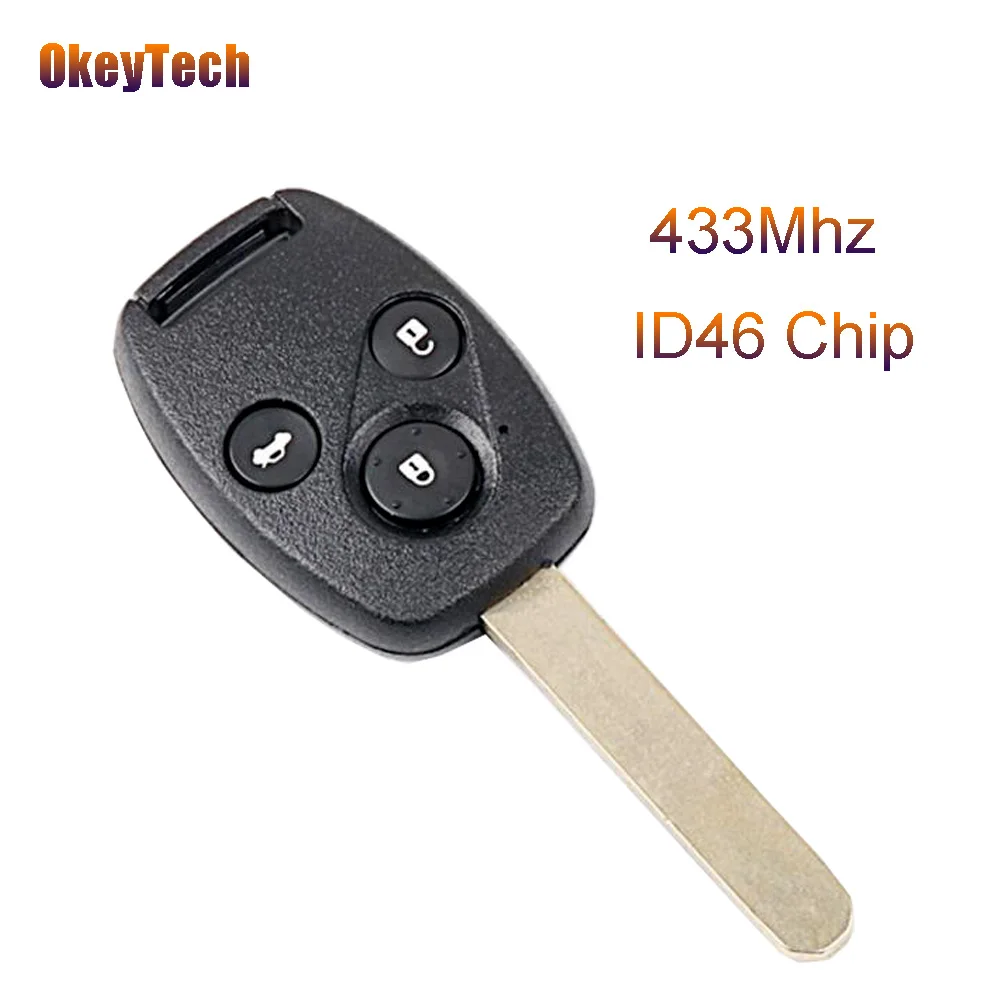 OkeyTech 3 Buttons 433Mhz ID46 Chip Uncut Blade Replacement Keyless Entry Remote Control Auto Car Key Fob for Honda CITY Key
OkeyTech 3 Buttons 433Mhz ID46 Chip Uncut Blade Replacement Keyless Entry Remote Control Auto Car Key Fob for Honda CITY Key