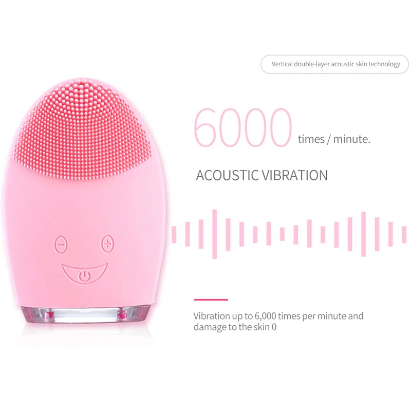 Powered Silicone Deep Pore Cleaning Brush Electric Waterproof Massage Facial Cleansing DevicesSonic Vibration Mini Face Cleaner
Powered Silicone Deep Pore Cleaning Brush Electric Waterproof Massage Facial Cleansing DevicesSonic Vibration Mini Face Cleaner
