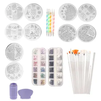 Nail Art 5PCSDotting Pen, 15x Painting Brush, Stamper, Image Plate, Rhinestone Decoration Manicure Kit Set
Nail Art 5PCSDotting Pen, 15x Painting Brush, Stamper, Image Plate, Rhinestone Decoration Manicure Kit Set