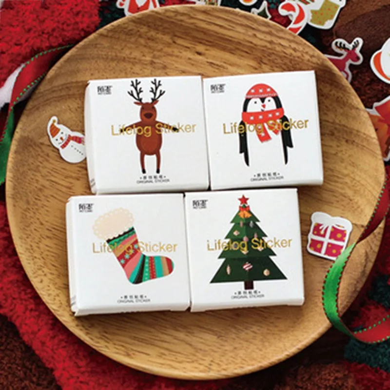 50Pcs/box Cute Christmas Theme Adhesive Paper Sticker Christmas Tree Decoration DIY Card Scrapbooking Stationery Paper Stickers
50Pcs/box Cute Christmas Theme Adhesive Paper Sticker Christmas Tree Decoration DIY Card Scrapbooking Stationery Paper Stickers
