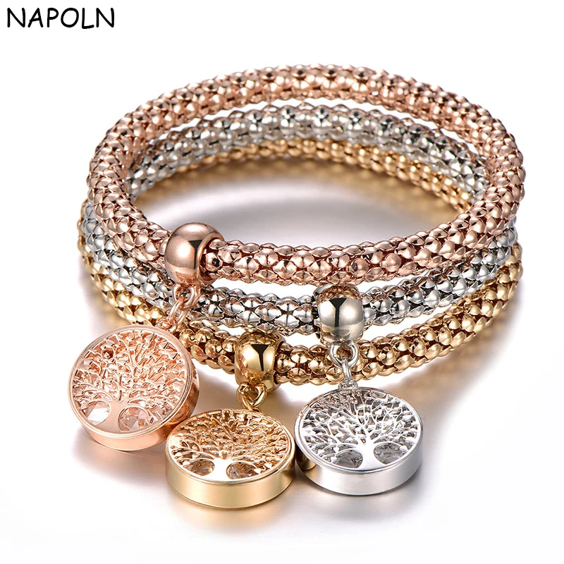 NAPOLN 3Pcs Bracelet Tree Of Life Charm Bracelet For Men pulseras mujer moda 2018 Crystal Bracelets For Women Jewellery
NAPOLN 3Pcs Bracelet Tree Of Life Charm Bracelet For Men pulseras mujer moda 2018 Crystal Bracelets For Women Jewellery