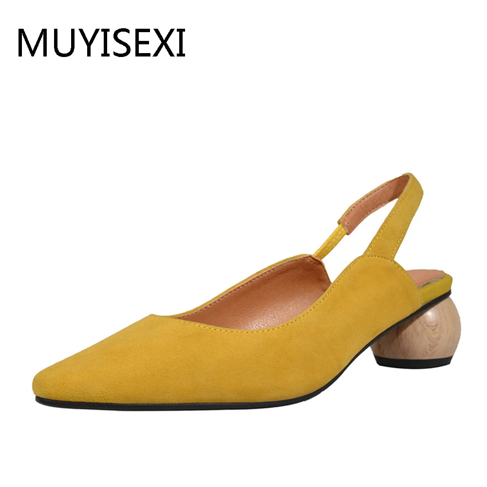 Shoes Leather Dress Pumps Shoes Woman Genuine Leather High Heel Wood Grain Slingbacks Sandals Yellow plus size JD10 MUYISEXI
Shoes Leather Dress Pumps Shoes Woman Genuine Leather High Heel Wood Grain Slingbacks Sandals Yellow plus size JD10 MUYISEXI