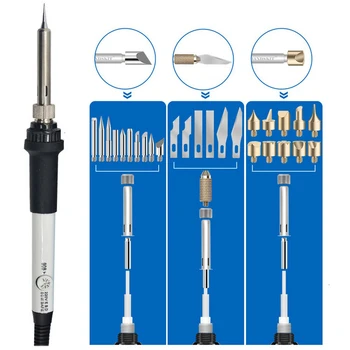 42Pcs Wood Burning Tool Kit Carving Pyrography Pen 60W Adjustable Temperature Welding Wood Embossing Burning Set Soldering Iron
42Pcs Wood Burning Tool Kit Carving Pyrography Pen 60W Adjustable Temperature Welding Wood Embossing Burning Set Soldering Iron