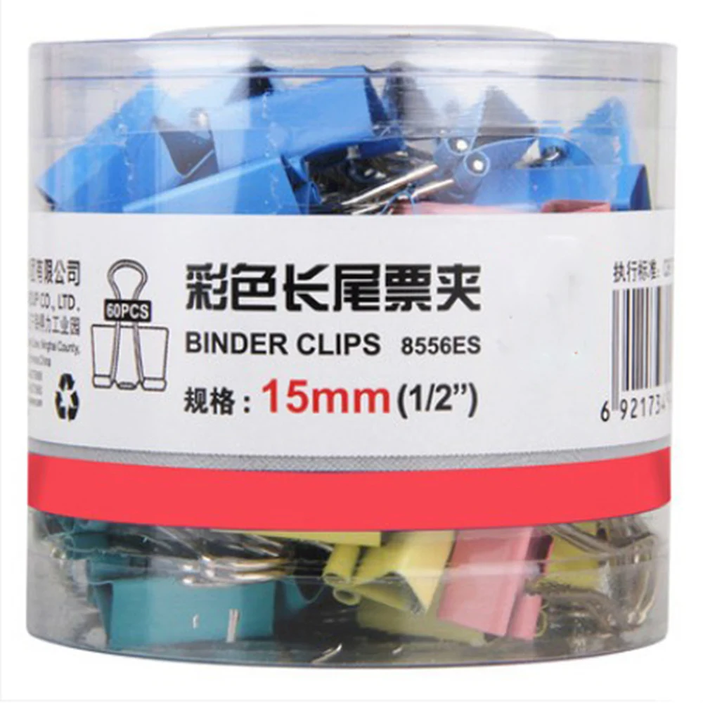 8556ES Paper Clip Metal Office Accessories Binder Clips 60pcs A barrel 15mm School Supplies Colorful Long Clips Paper Clips
8556ES Paper Clip Metal Office Accessories Binder Clips 60pcs A barrel 15mm School Supplies Colorful Long Clips Paper Clips