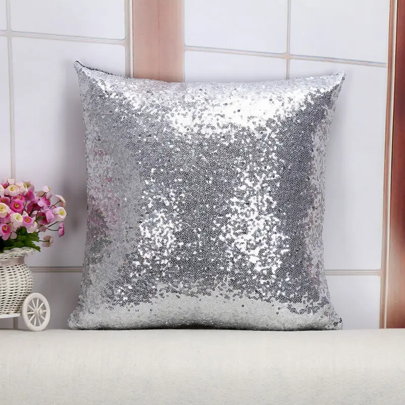 2018 Brand New Silver Bling Shiny Glittering Scaly Sequins Pillow Case Throw Pillowcase Pillowcover High Quality
2018 Brand New Silver Bling Shiny Glittering Scaly Sequins Pillow Case Throw Pillowcase Pillowcover High Quality