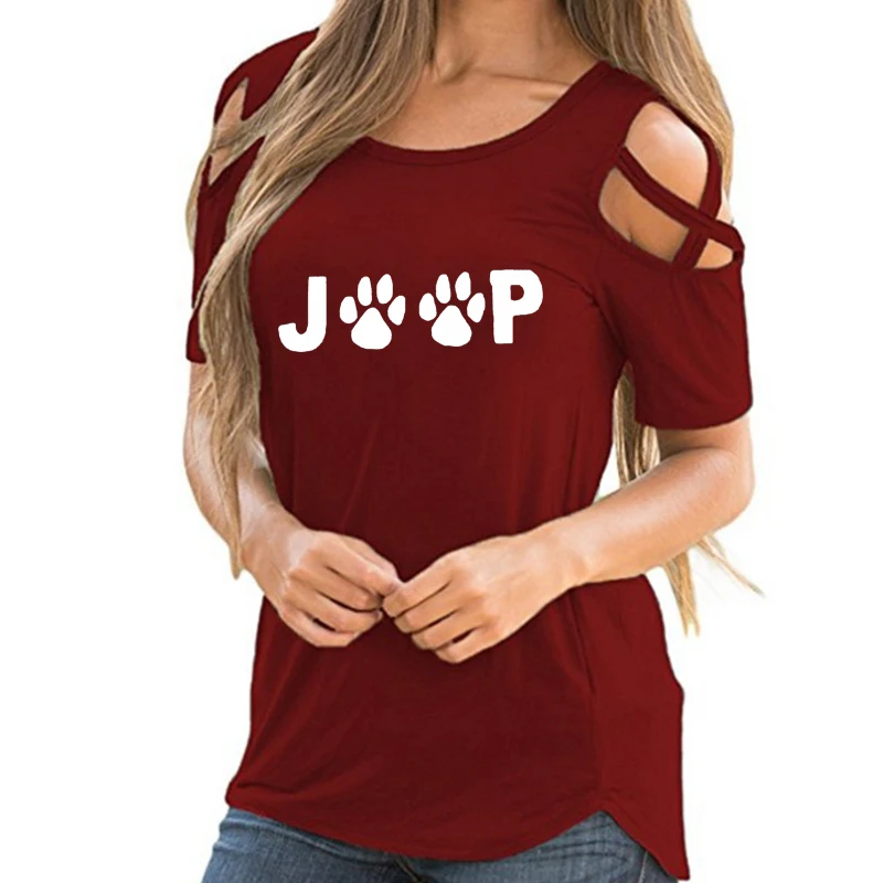 2019 New Fashion Jeep Dog Cat Paw Print Shirt Female Harajuku Off Shoulder Vintage Summer Wine Red T-Shirt Women Hollow Femme
2019 New Fashion Jeep Dog Cat Paw Print Shirt Female Harajuku Off Shoulder Vintage Summer Wine Red T-Shirt Women Hollow Femme