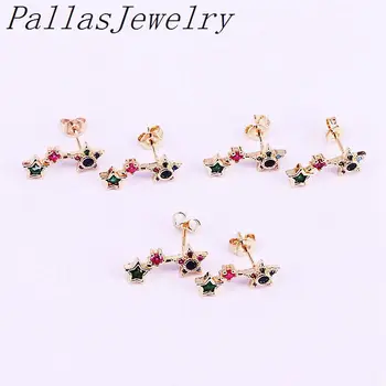 10Pairs 2019 Trendy jewelry Gold color cz micro pave star Stud Earrings women
10Pairs 2019 Trendy jewelry Gold color cz micro pave star Stud Earrings women