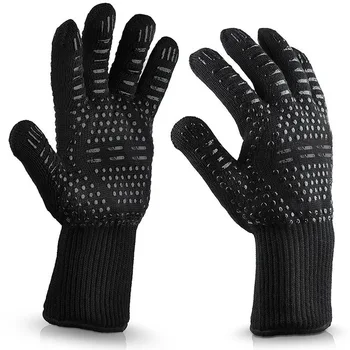 Heat Resistant Thick Silicone Cooking Baking Grilling Oven Mitts Enipate 300-500 Centigrade Extreme Heat Resistant BBQ Gloves
Heat Resistant Thick Silicone Cooking Baking Grilling Oven Mitts Enipate 300-500 Centigrade Extreme Heat Resistant BBQ Gloves