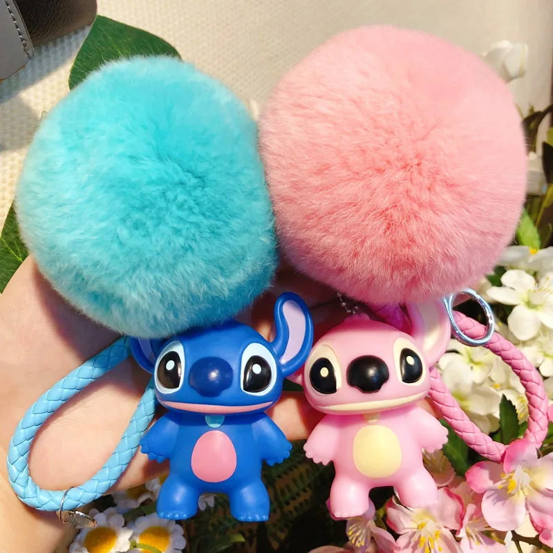 Cute Cartoon Fur Key Chain Leather Rope Bells Pmpon Stitch Key Ring Fluffy Pompom KeyChain Women Bag Charm Porte Clef Pendant
Cute Cartoon Fur Key Chain Leather Rope Bells Pmpon Stitch Key Ring Fluffy Pompom KeyChain Women Bag Charm Porte Clef Pendant