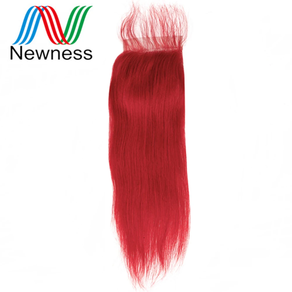 Brazilian Straight Hair Red 4*4 Lace Closure Free/Middle/Three Part 8A Remy Human Hair Closure with Baby Hair NEWNESS
Brazilian Straight Hair Red 4*4 Lace Closure Free/Middle/Three Part 8A Remy Human Hair Closure with Baby Hair NEWNESS