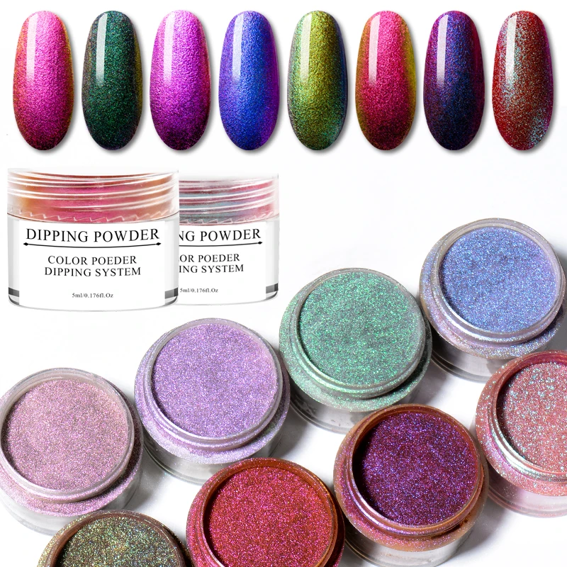 MEET ACROSS Chameleon Dip Powder Shining Holographic Glitter Mirror Dipping System Gradient French Nail Natural Dry Manicure
MEET ACROSS Chameleon Dip Powder Shining Holographic Glitter Mirror Dipping System Gradient French Nail Natural Dry Manicure