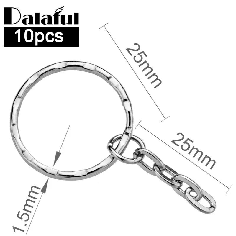 10 pcs 25mm Key Rings Parts with Chains Silver Color Metal Round Split Keyring Keychains DIY Jewelry Accessories P007
10 pcs 25mm Key Rings Parts with Chains Silver Color Metal Round Split Keyring Keychains DIY Jewelry Accessories P007