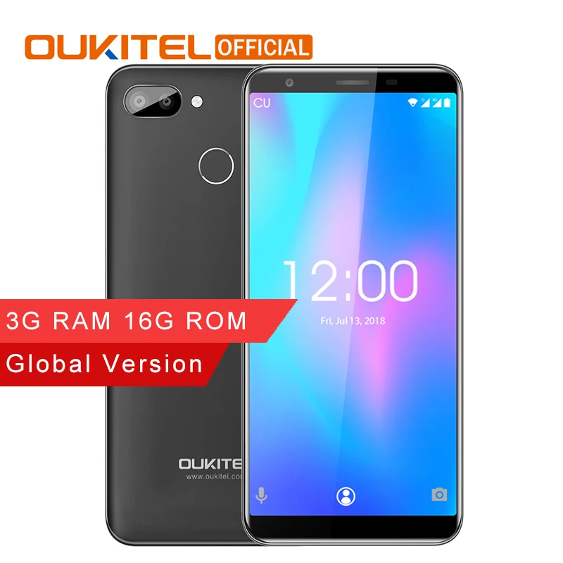 OUKITEL C11 Pro 5.5" 18:9 Android 8.1 Mobile Phone MTK6739 Quad Core 3G RAM 16G ROM 8MP+2MP/2MP Fingerprint 4G LTE Smartphone
OUKITEL C11 Pro 5.5" 18:9 Android 8.1 Mobile Phone MTK6739 Quad Core 3G RAM 16G ROM 8MP+2MP/2MP Fingerprint 4G LTE Smartphone
