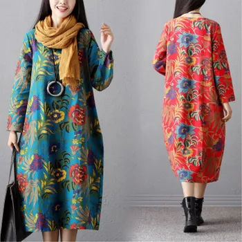 Plus Size Autumn and Winter Traditional 2 Colors Cotton and Linen Women The National Wind Costume Ethnic Style Dress NY188905
Plus Size Autumn and Winter Traditional 2 Colors Cotton and Linen Women The National Wind Costume Ethnic Style Dress NY188905