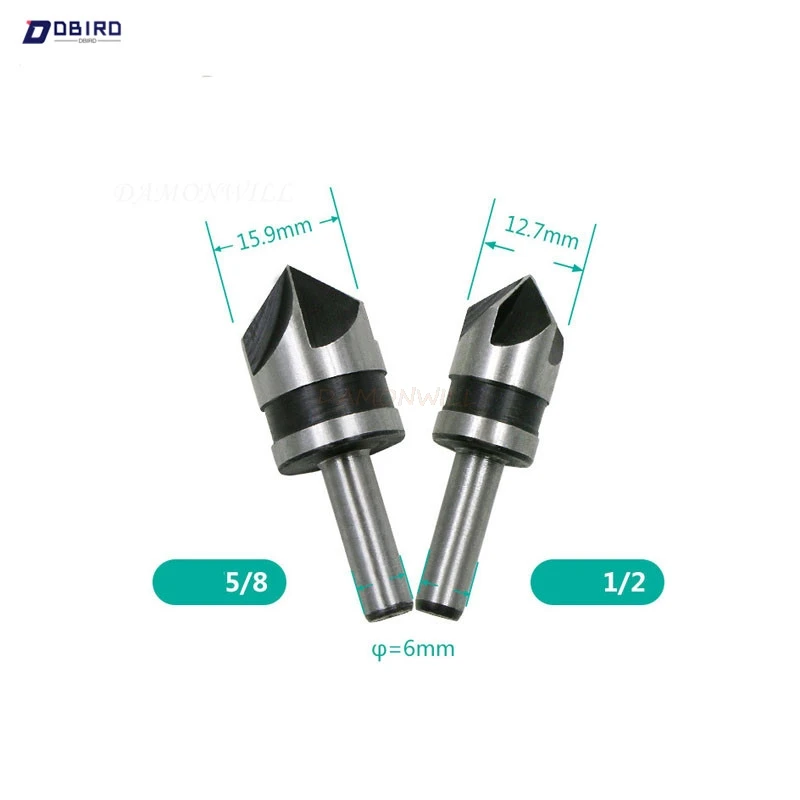 2pcs HSS 5 Flute Countersink Drill Bit 82 Degree Point Angle Chamfer Chamfering Countersinking Cutter 1/4" Round Shank Tool
2pcs HSS 5 Flute Countersink Drill Bit 82 Degree Point Angle Chamfer Chamfering Countersinking Cutter 1/4" Round Shank Tool