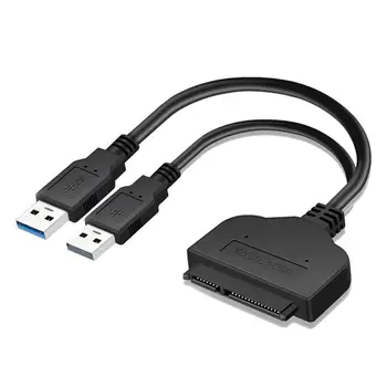 SATA to USB Cable 22 Pin to Dual USB 3.0 Adapter Converter 2.5 HDD SATA Hard Disk Serial Port Laptop Computer Connectors 23cm
SATA to USB Cable 22 Pin to Dual USB 3.0 Adapter Converter 2.5 HDD SATA Hard Disk Serial Port Laptop Computer Connectors 23cm