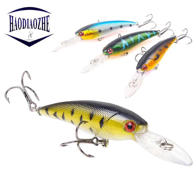 HAODIAOZHE Long Lips Minnow Fishing Lure 9.5cm 7.5g Black Artificial Hard Bait Japan Crank Baits Wobblers Fishing Tackle YU122
HAODIAOZHE Long Lips Minnow Fishing Lure 9.5cm 7.5g Black Artificial Hard Bait Japan Crank Baits Wobblers Fishing Tackle YU122