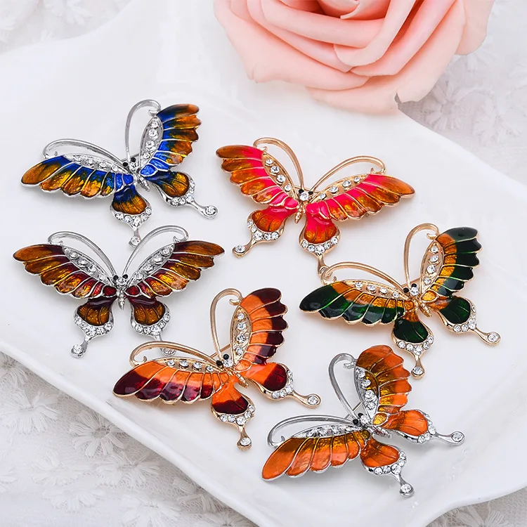 New Different colors Alloy Rhinestone Butterfly Brooch Alfileres de boda Brooches for women Pin up Wedding party dresses X1598
New Different colors Alloy Rhinestone Butterfly Brooch Alfileres de boda Brooches for women Pin up Wedding party dresses X1598