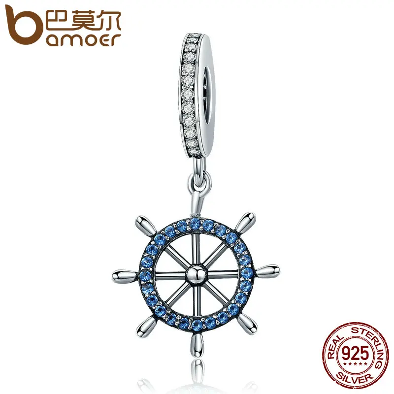 BAMOER Genuine 100% 925 Sterling Silver Sea Voyage Ship Rudder Pendant Charms fit Women Bracelets Necklace Fine Jewelry SCC413
BAMOER Genuine 100% 925 Sterling Silver Sea Voyage Ship Rudder Pendant Charms fit Women Bracelets Necklace Fine Jewelry SCC413