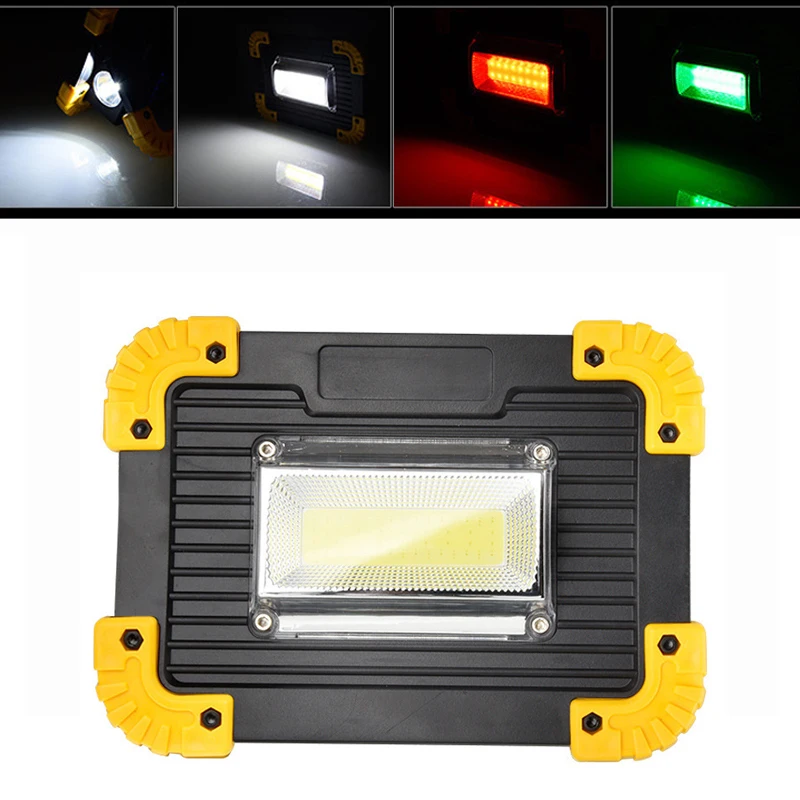 LED Work Light Portable Lantern Camping 20W COB 3 Modes RechargeableWarning Lights Spotlight Floodlight For Repair Hiking | Освещение