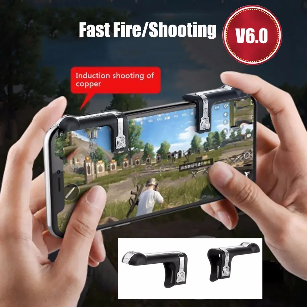 4 in 1 Free Fire PUBG Mobile Controller Gamepad Trigger Button Aim Buttons Smartphone Games L1 R1 Shooter Gamepads For iPhone