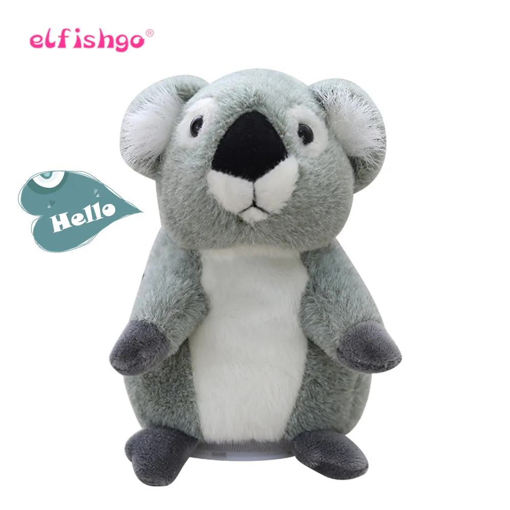 

Talking Koala Pet Plush Toy Repeat What You Say Educational Toy Hamster Plush Dolls for Children Gift 18cm