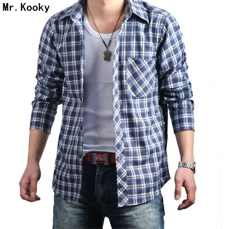 Mr.Kooky New Fashionable Spring Summer Autumn Male Clothes Casual Long Sleeve Plaid Shirt 100% Cotton Men Shirt Social Size L
Mr.Kooky New Fashionable Spring Summer Autumn Male Clothes Casual Long Sleeve Plaid Shirt 100% Cotton Men Shirt Social Size L