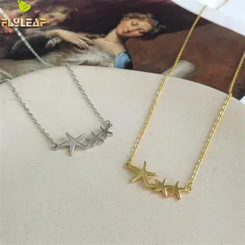 Flyleaf Gold Pentagram Starfish Necklaces & Pendants Real 925 Sterling Silver Necklace For Women Fashion Chain Fine Jewelry Gift
Flyleaf Gold Pentagram Starfish Necklaces & Pendants Real 925 Sterling Silver Necklace For Women Fashion Chain Fine Jewelry Gift