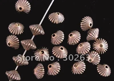 

FREE SHIPPING 300pcs Antiqued copper plt conrrugated bicone spacers A620C