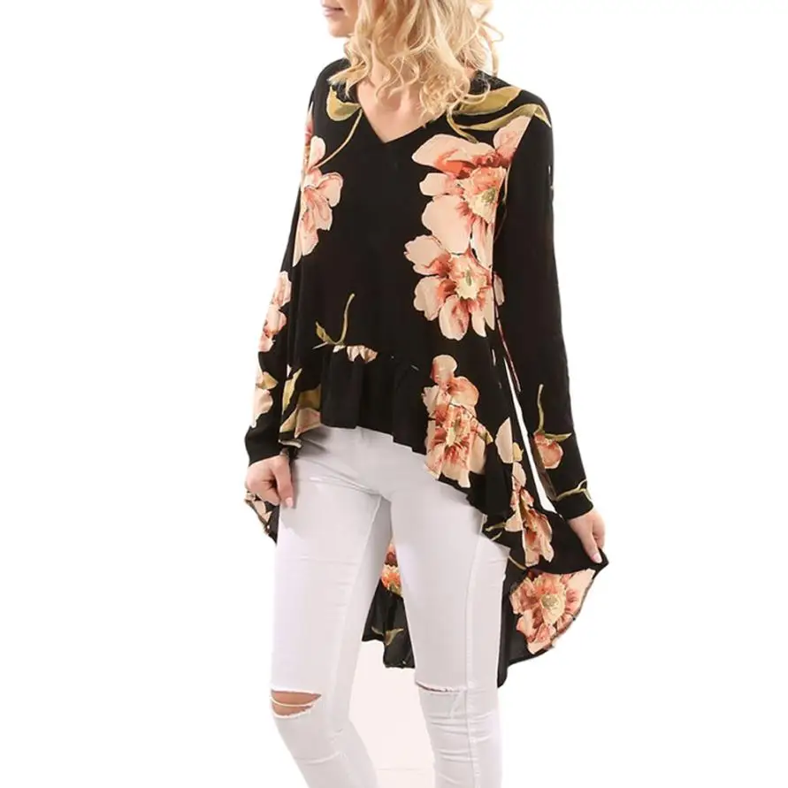 CHAMSGEND Women Floral Print Long Sleeve Shirt Casual Blouse Ruffles Irregular Tops Drop Shipping 1F7*
CHAMSGEND Women Floral Print Long Sleeve Shirt Casual Blouse Ruffles Irregular Tops Drop Shipping 1F7*
