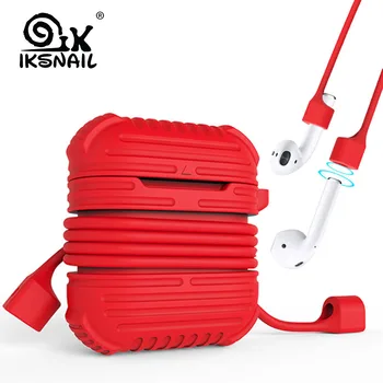 IKSNAIL Silicone Case For Apple Airpods Cover Earphone Strap Wireless Bluetooth Headphone Earphone Protector Case for Air Pods
IKSNAIL Silicone Case For Apple Airpods Cover Earphone Strap Wireless Bluetooth Headphone Earphone Protector Case for Air Pods