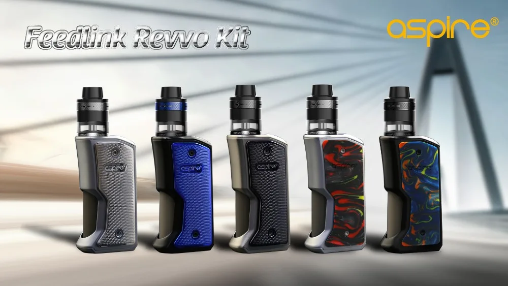 Electronic Cigarette Squonk Aspire Feedlink Vape Kit with 7ML Silicone Bottle 510 Mod and 2ML Revvo Boost Tank Use 18650 Battery