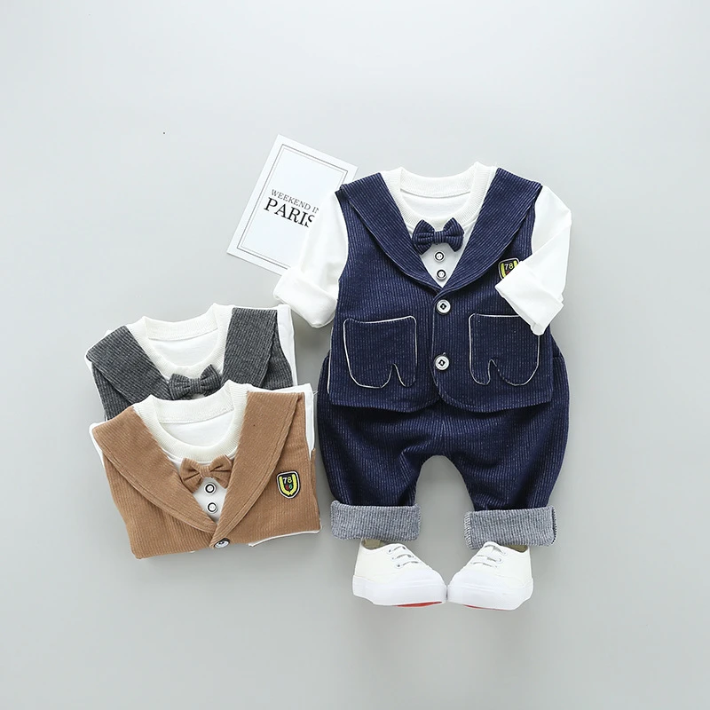 2 pieces set autumn children's leisure clothing sets kids baby boy suit vest gentleman clothes for weddings formal clothing
2 pieces set autumn children's leisure clothing sets kids baby boy suit vest gentleman clothes for weddings formal clothing