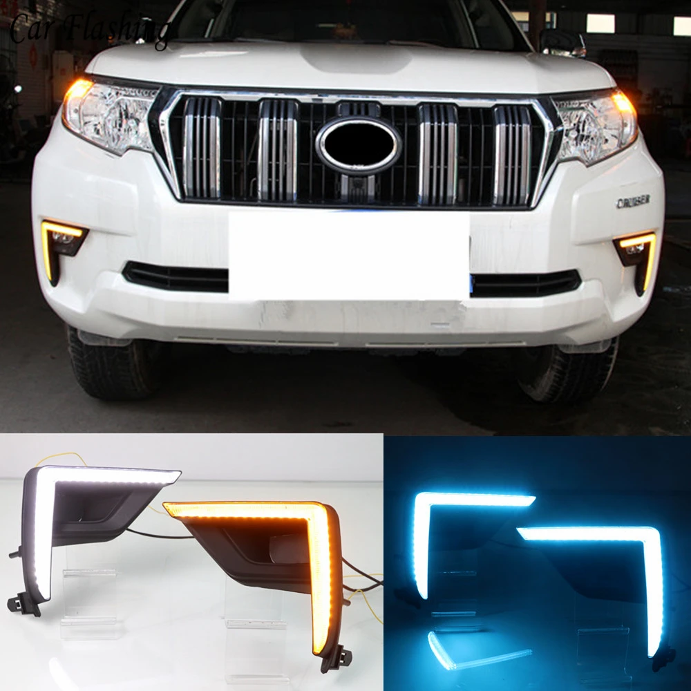 Car flashing Flowing Turn Signal Function 12V Car DRL Lamp LED Daytime Running Light For Toyota Land Cruiser Prado 150 2018 201
Car flashing Flowing Turn Signal Function 12V Car DRL Lamp LED Daytime Running Light For Toyota Land Cruiser Prado 150 2018 201