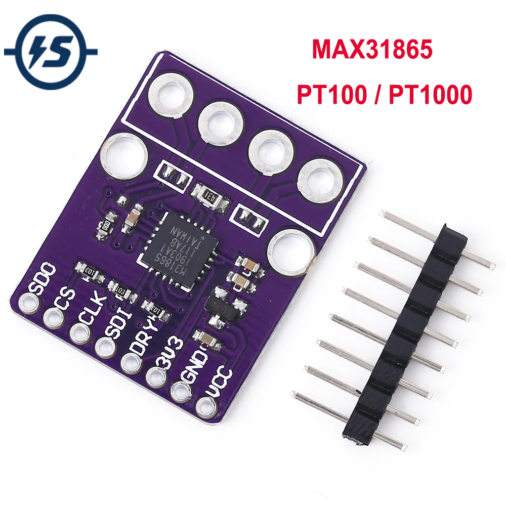 MAX31865 PT100/PT1000 RTD Converter Board Temperature Thermocouple Sensor Amplifier Module 3.3V For Arduino 8Pin 2.54mm
MAX31865 PT100/PT1000 RTD Converter Board Temperature Thermocouple Sensor Amplifier Module 3.3V For Arduino 8Pin 2.54mm