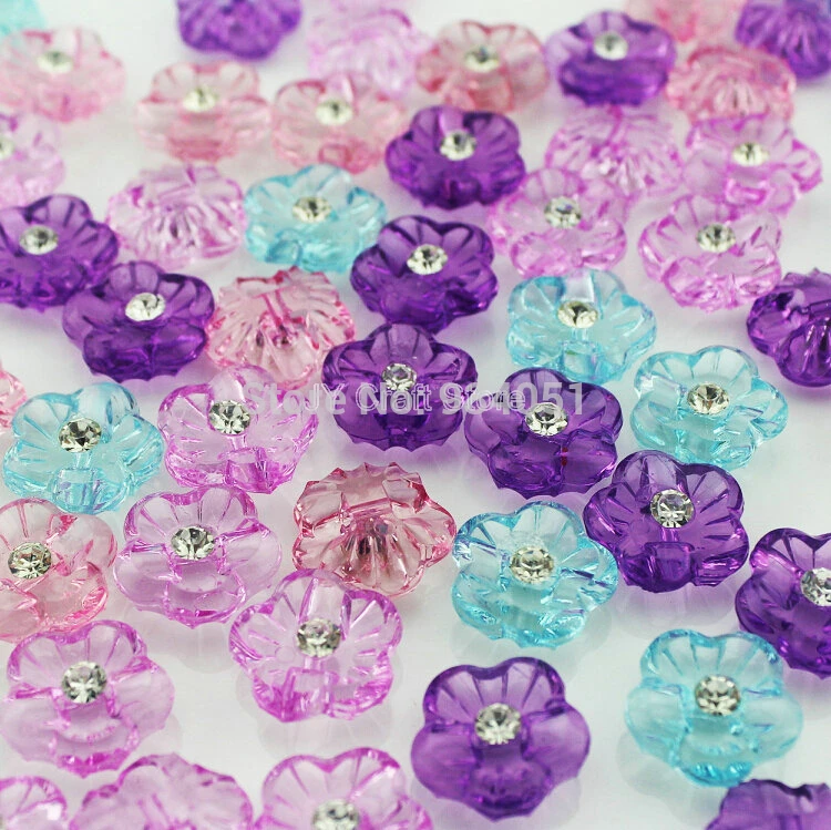 set of 300pcs Mixed Colors Plum Blossom Flower Buttons w/rhinestone 15mm Garment Plastic Fastener Shank for DIY Decor
set of 300pcs Mixed Colors Plum Blossom Flower Buttons w/rhinestone 15mm Garment Plastic Fastener Shank for DIY Decor