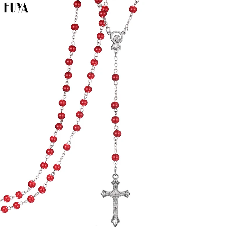 6mm Rosaries Alloy Beads Long Chain Necklaces For Women Virgin Mary Jesus Christ Cross Pendent Fashion Necklace Jewelry
6mm Rosaries Alloy Beads Long Chain Necklaces For Women Virgin Mary Jesus Christ Cross Pendent Fashion Necklace Jewelry
