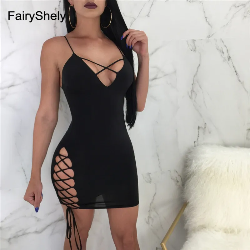 FairyShely 2019 New Summer Black Mesh Bodycon Bandage Dress Women Sexy V Neck Spaghetti Strp Mini Celebrity Evening Party Dress
FairyShely 2019 New Summer Black Mesh Bodycon Bandage Dress Women Sexy V Neck Spaghetti Strp Mini Celebrity Evening Party Dress