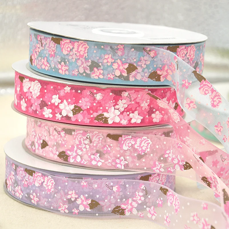 10Yards 1" 25mm Flower Printed Organza Ribbon Tape For Hair Bows Accessories Gift Wrapping Ribbons for Party Decoration Crafts
10Yards 1" 25mm Flower Printed Organza Ribbon Tape For Hair Bows Accessories Gift Wrapping Ribbons for Party Decoration Crafts