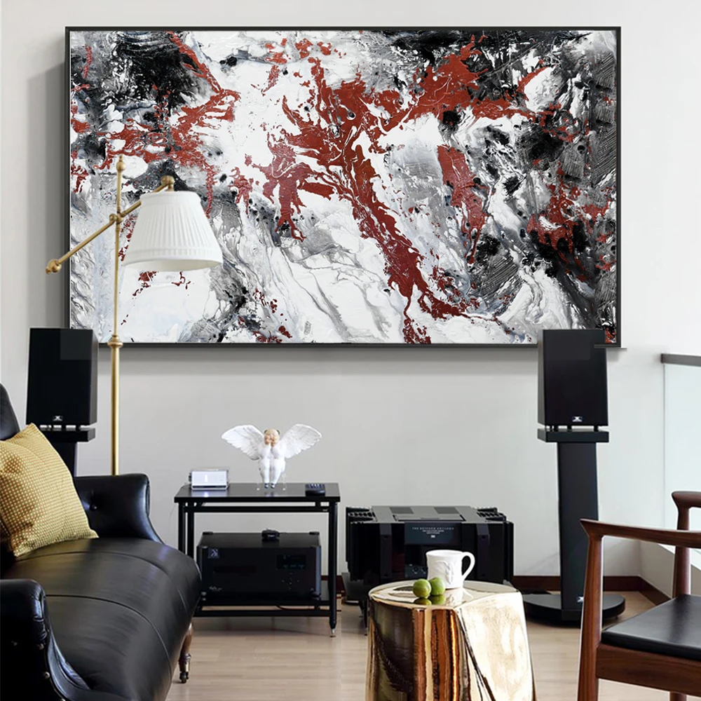 WANGART Large Abstract Wall Art Poster Canvas Print Abstract Red Black Oil Painting Wall Picture For Living Room Home Decor
WANGART Large Abstract Wall Art Poster Canvas Print Abstract Red Black Oil Painting Wall Picture For Living Room Home Decor