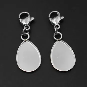 Drop Bezel tray cups Lobster Clasps Connectors Stainless Steel 10*14mm Cameo Cabochon Base Pendant Settings Charms DIY Findings
Drop Bezel tray cups Lobster Clasps Connectors Stainless Steel 10*14mm Cameo Cabochon Base Pendant Settings Charms DIY Findings