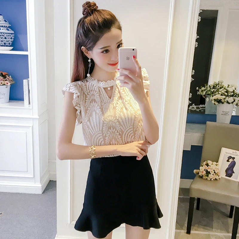 Beading Shirts White Blue Sleeveless Womans Korean Sweat New Fashion Streetwear Lace Spring Girls Floral Lace Blouses Crops Top
Beading Shirts White Blue Sleeveless Womans Korean Sweat New Fashion Streetwear Lace Spring Girls Floral Lace Blouses Crops Top