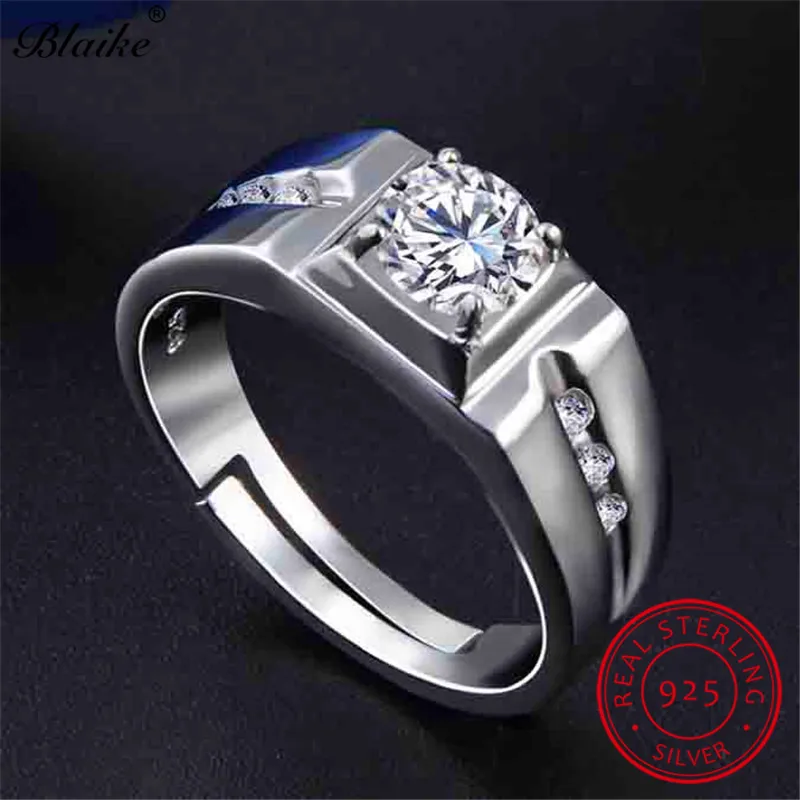 Blaike Luxury Male Engagement Ring With Stone 100 % Real s925 Sterling Silver Rings For Men Women White Diamond Wedding Ring
Blaike Luxury Male Engagement Ring With Stone 100 % Real s925 Sterling Silver Rings For Men Women White Diamond Wedding Ring